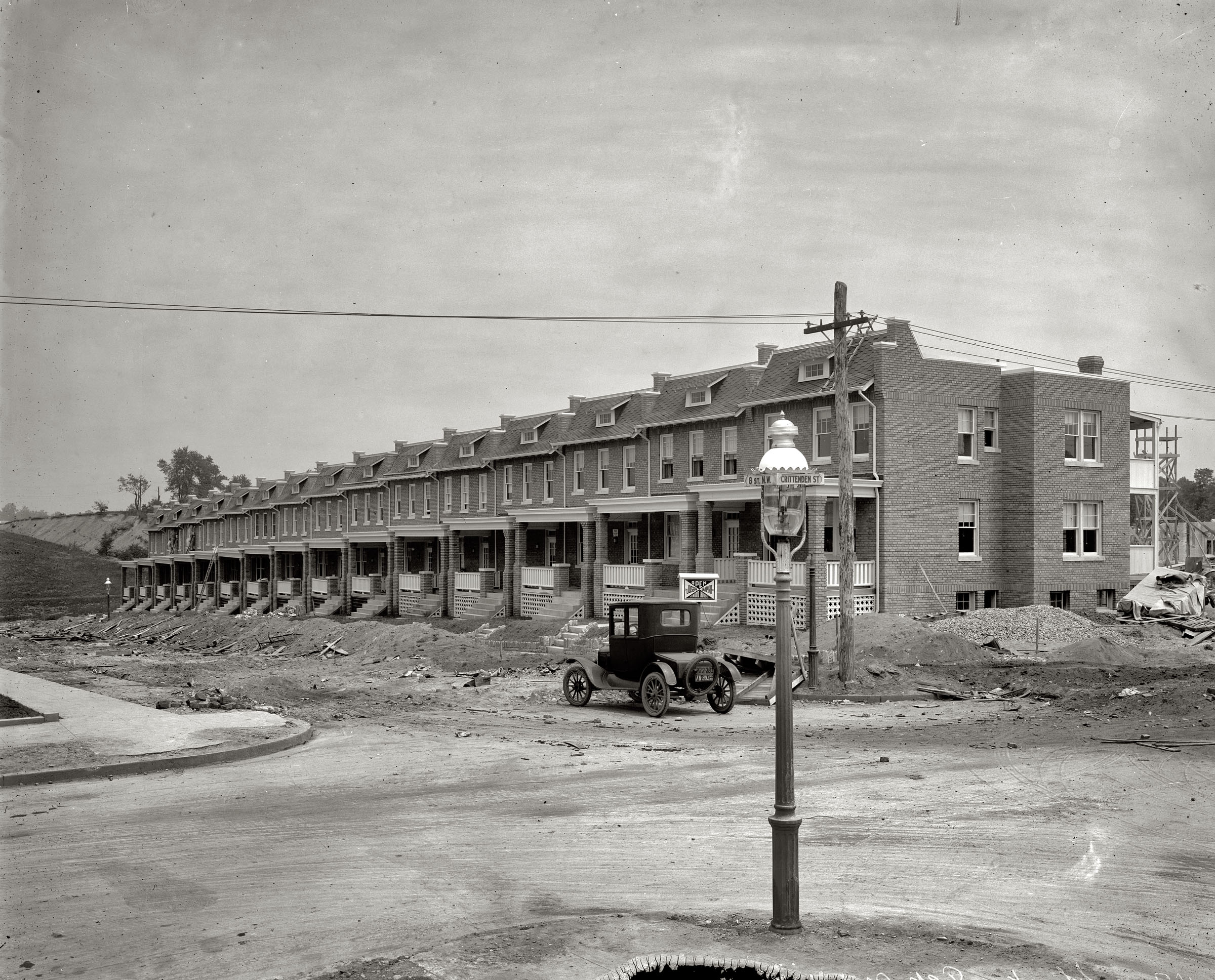1923. "Allied Asphalt Products Co., 4700 block of 8th St." The Joseph Shapiro Company Exhibit House at Eighth and Crittenden streets N.W. in Washington, D.C. National Photo Company Collection glass negative. View full size.