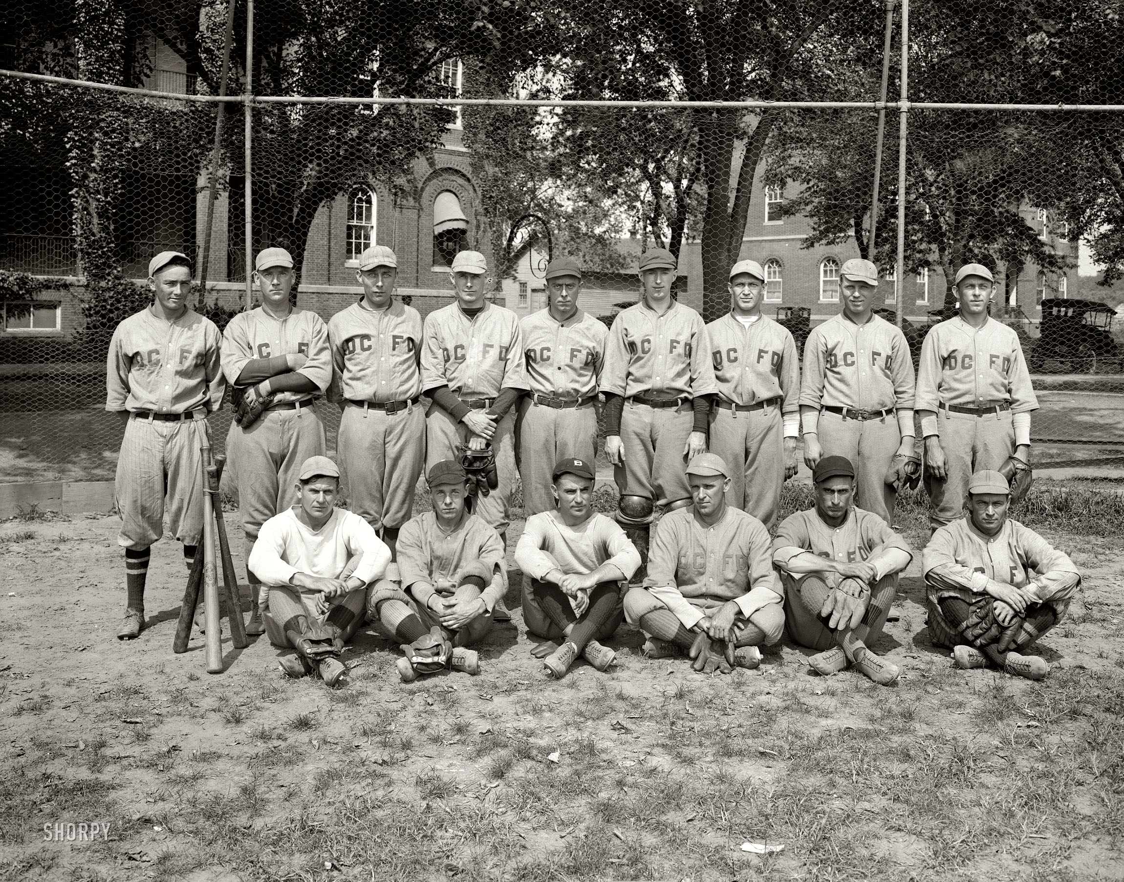 Washington, D.C., 1923. "D.C. Fire Department baseball team." National Photo Company glass negative. View full size.