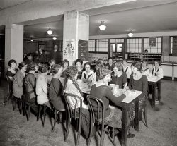 Washington circa 1923. "Training table, Eastern High School." View full size. National Photo Company Collection glass negative, Library of Congress.