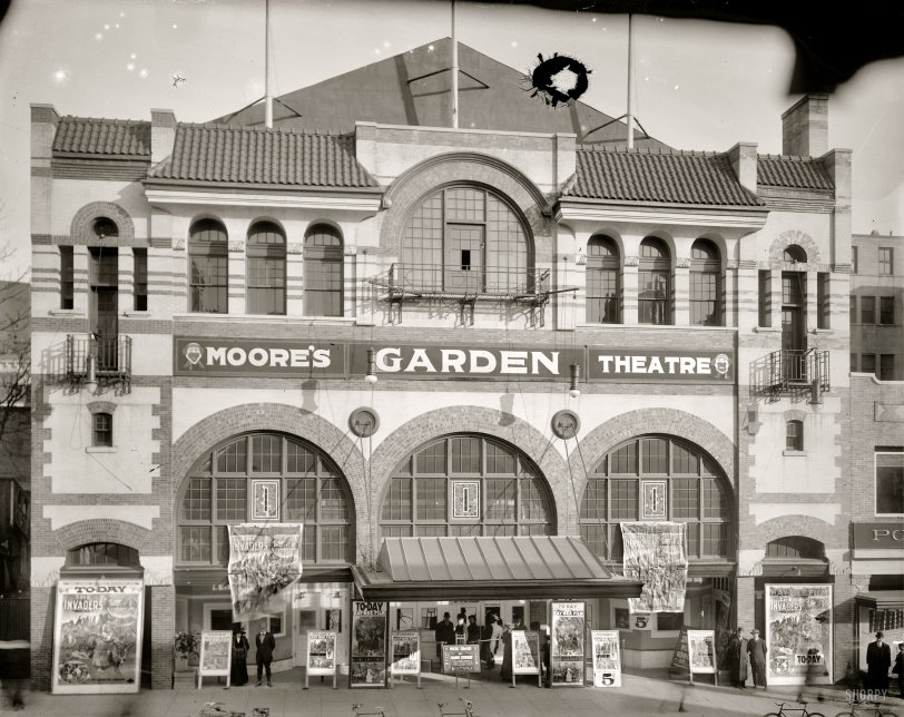 Washington, D.C. "Moore's Garden Theatre." Playing to-day: "The Invaders," a noteworthy Western made in 1912. National Photo Co. View full size.
