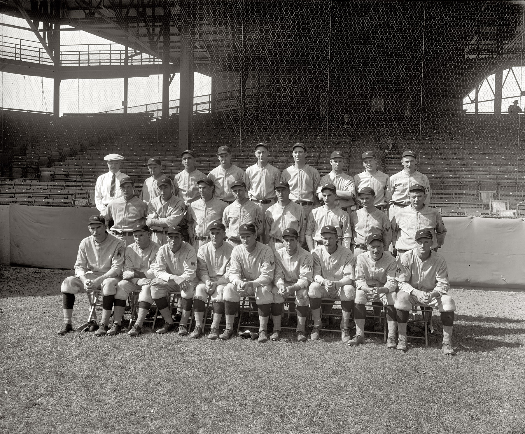 "Washington Baseball Club, Griffith Stadium, 1924." National Photo Company Collection glass negative, Library of Congress. View full size.