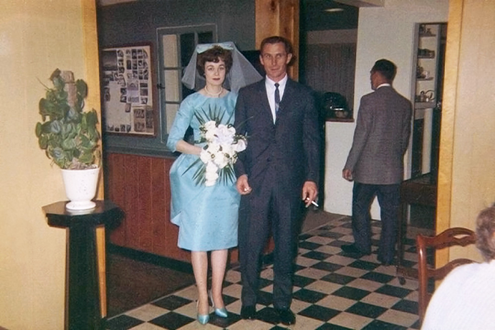 This picture was taken of my Mom and Pop on May 18, 1963 at the Romeo Golf Course and Country Club in Romeo, Michigan. View full size.