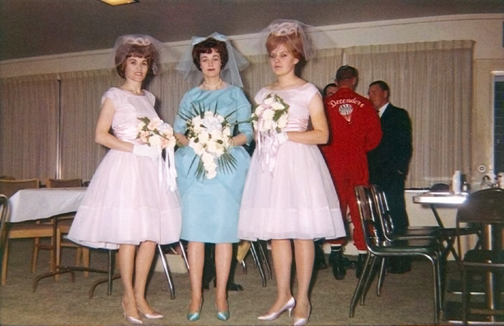 Mom and her bridesmaid at the Romeo Golf and Country Club in Romeo, Michigan on May 18, 1963. View full size.