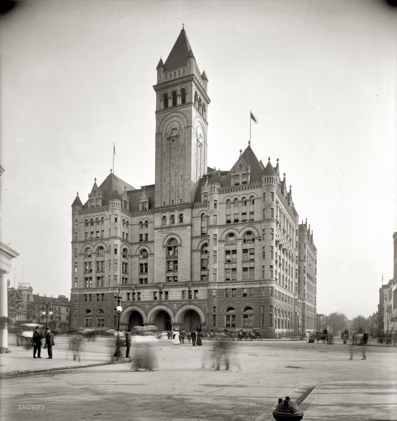 Washington circa 1913. "District of Columbia Mail Depot." Soon to be known as the Old Post Office. View full size. National Photo Company glass negative.
