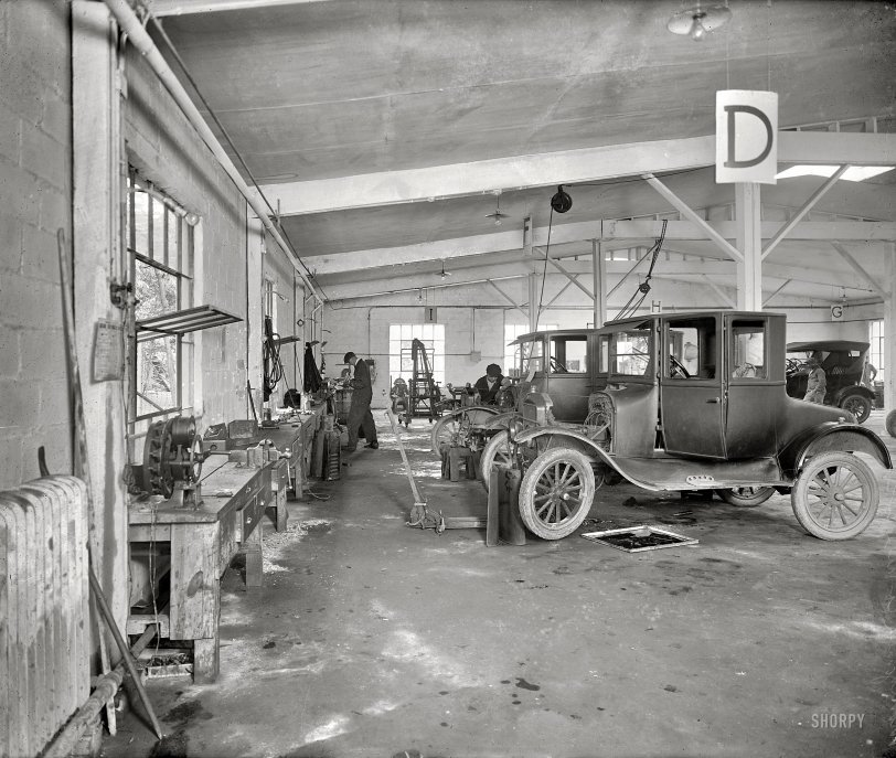 Photograph of the Montgomery County Car Repair Shop  Year 1926 8x10