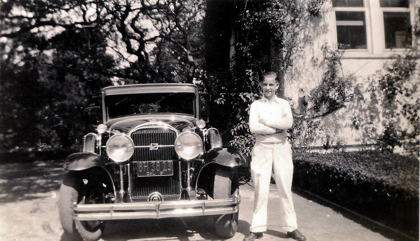 1931, somewhere in California. Someone was proud of their new Buick. This is from a 3x4 black and white print found in a lot of photos bought at auction. View full size.