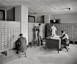 Washington, January 1925. "Bureau of Identification, Justice Department." Files of the National Bureau of Criminal Identification, forerunner of today's FBI. National Photo Company Collection glass negative. View full size.