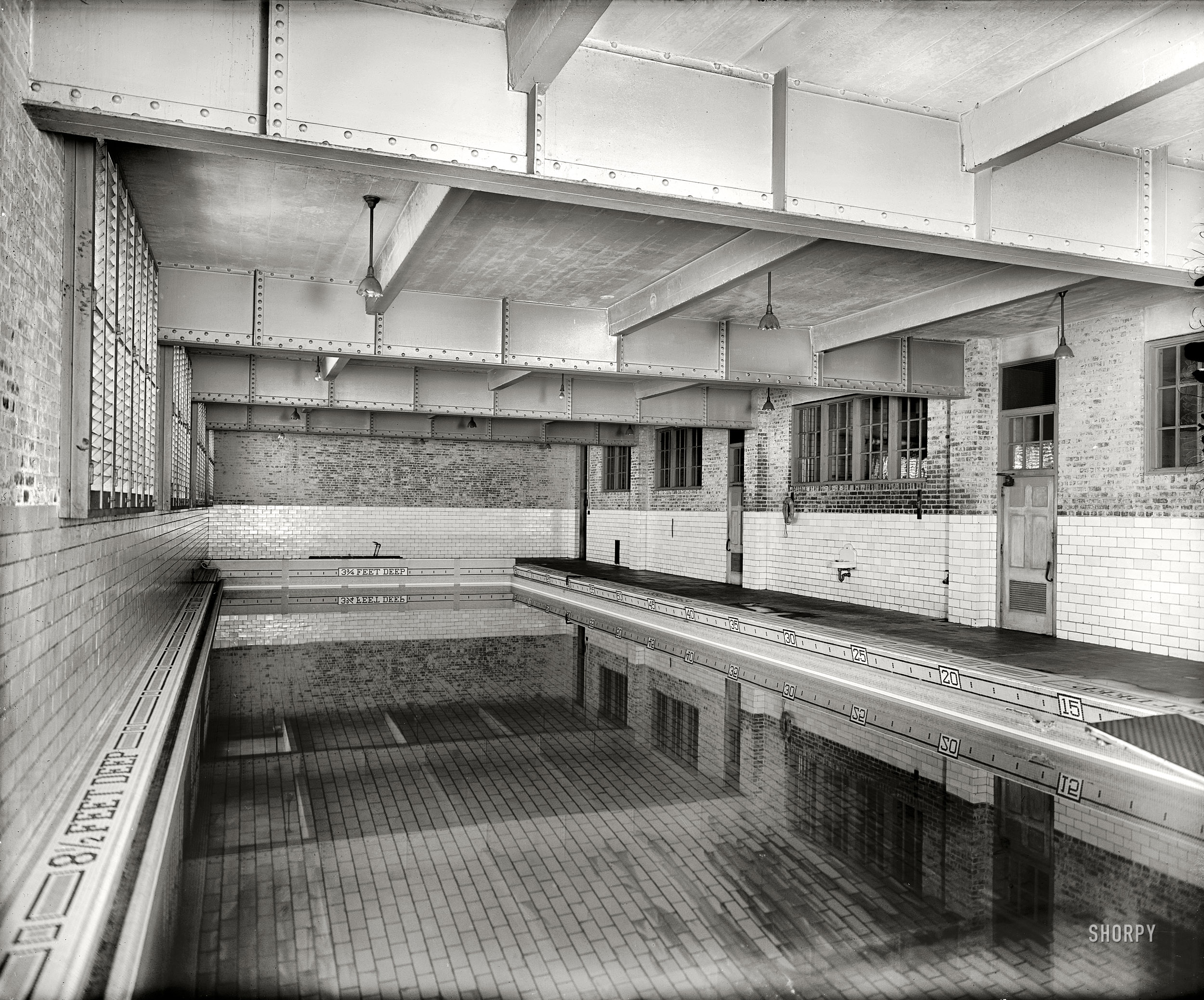 Washington, D.C., circa 1925. "Central High School swimming pool." National Photo Company Collection glass negative. View full size.