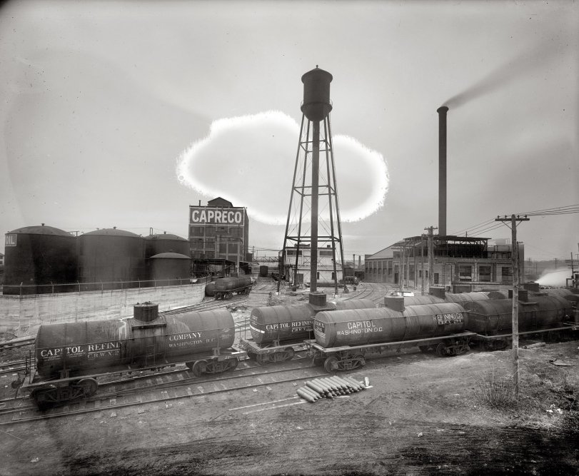 Photo of: Capitol Refining: 1925 -- A glimpse at the industrial side of Washington circa 1925, labeled 
