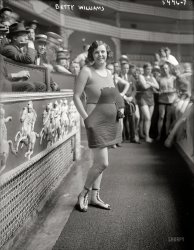 July 5, 1921. New York. "Betty Williams, Broadway Whirl Girl." A chorus girl in "The Broadway Whirl," a musical comedy revue at the Times Square Theatre. 5x7 glass negative, George Grantham Bain Collection. View full size.