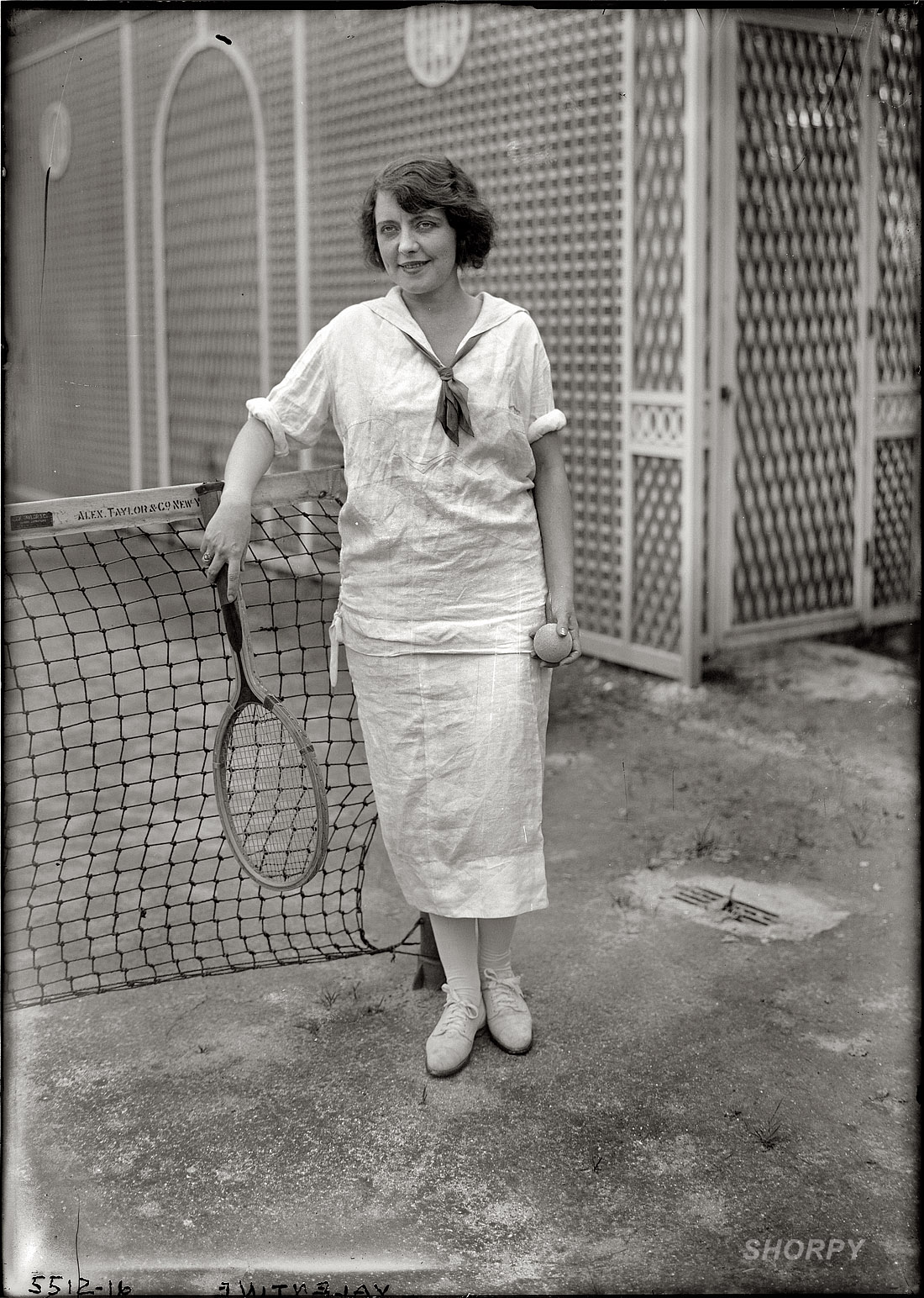 The actress Grace Valentine strikes a sporty pose circa 1920. View full size. 5x7 glass negative, George Grantham Bain Collection, Library of Congress.