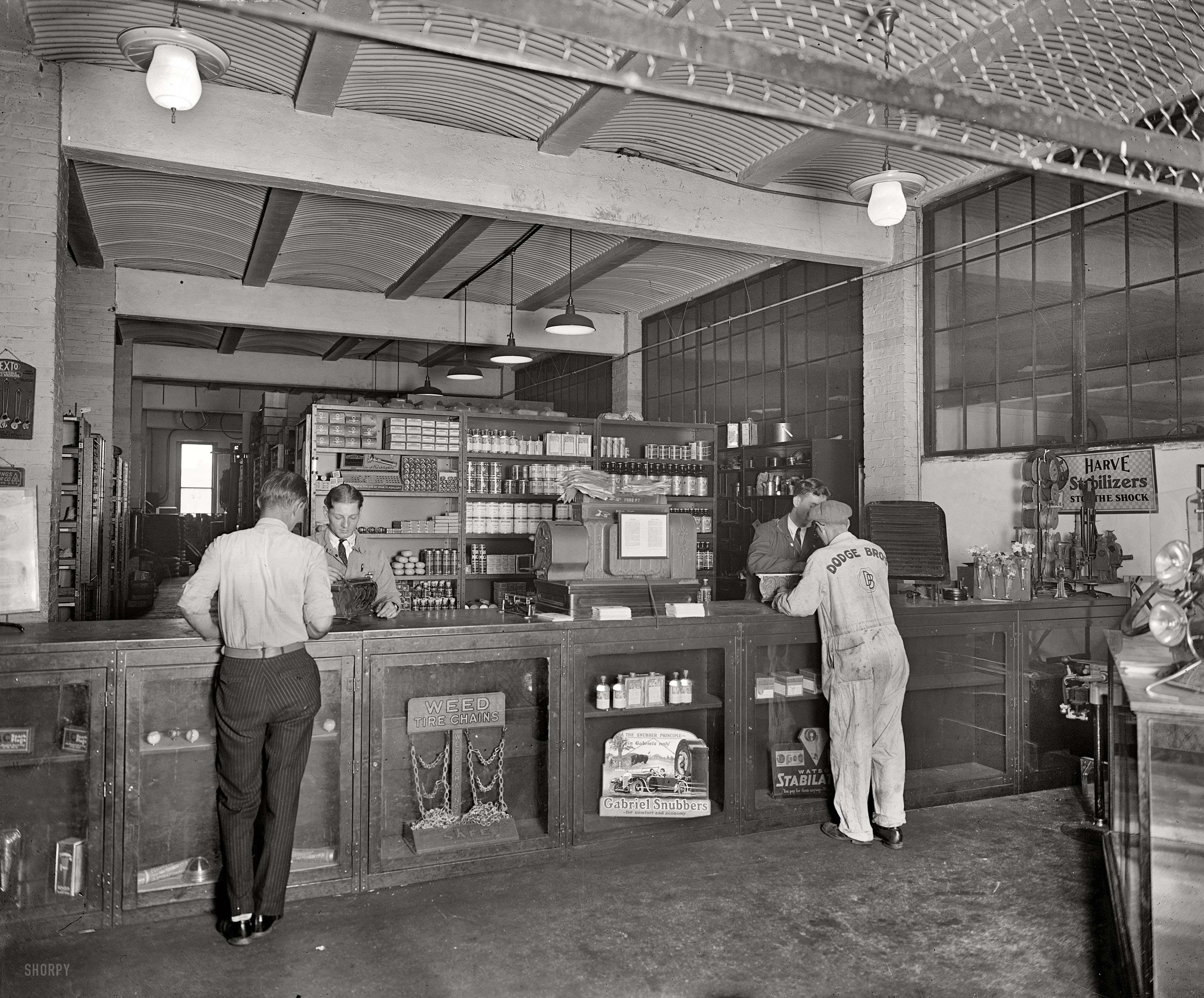 The parts department of Semmes Motor Company in Washington circa 1925. National Photo Company Collection glass negative. View full size.