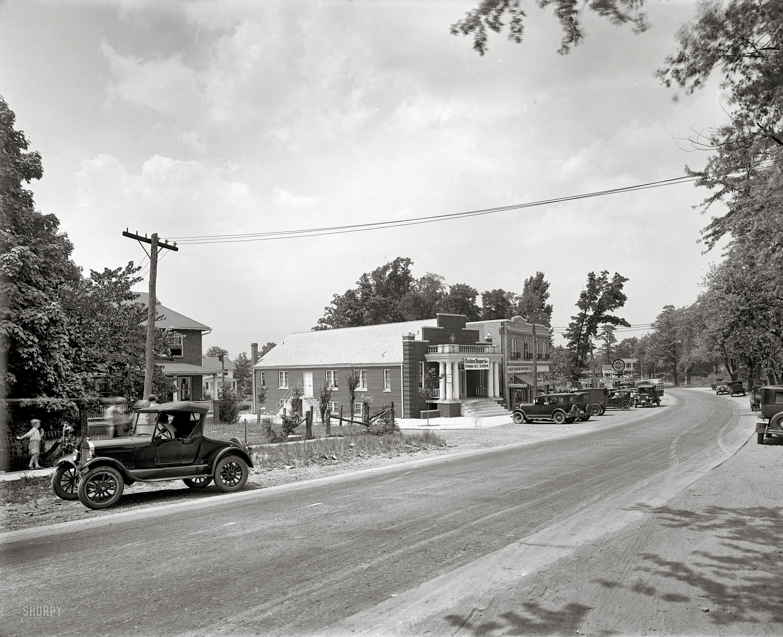 Silver Spring, Maryland, circa 1927. One of three National Photo glass negatives with the caption "Jordan & Co." National Photo Company. View full size.