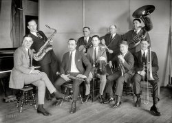 New York circa 1922. "Isham Jones Orchestra." Playing May 7 at Grace Methodist Episcopal. George Grantham Bain Collection. View full size.