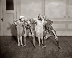 New York circa 1920. "Doing class dance." 5x7 glass negative, George Grantham Bain Collection. View full size.