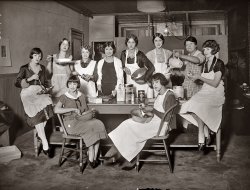 New York, December 1924. "Greenwich Village Follies Cooking Class." George Grantham Bain Collection. View full size.