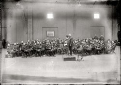 New York City circa 1910-1920. "Police Orchestra." Another view of New York's finest. 5x7 glass negative, George Grantham Bain Collection. View full size.
