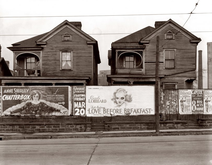 Houses in Atlanta. March 1936 View full size. Photograph by Walker Evans.