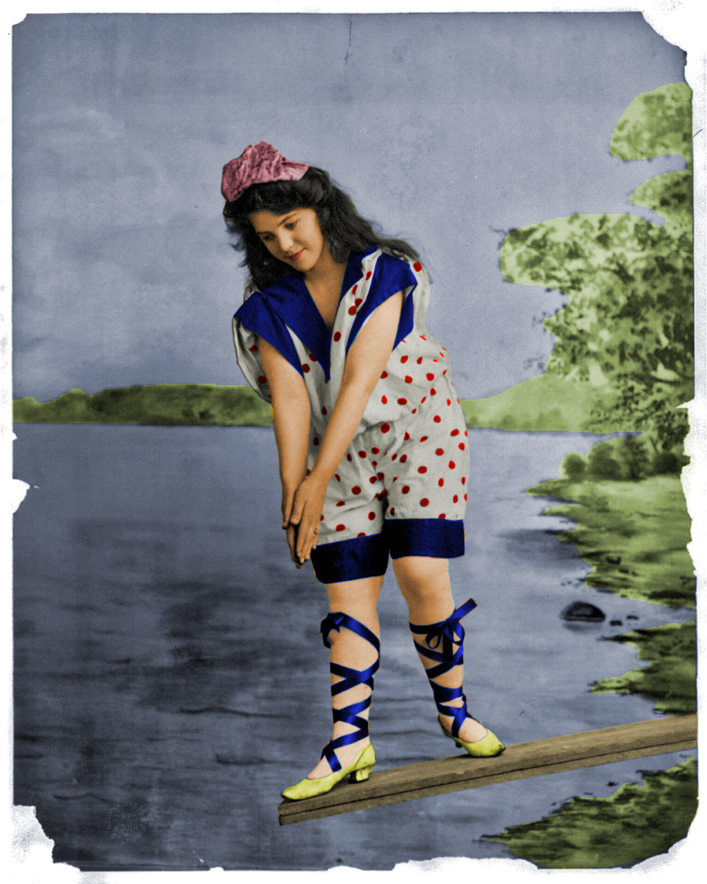 This is a colorized version of Dive: c. 1902. View full size.
