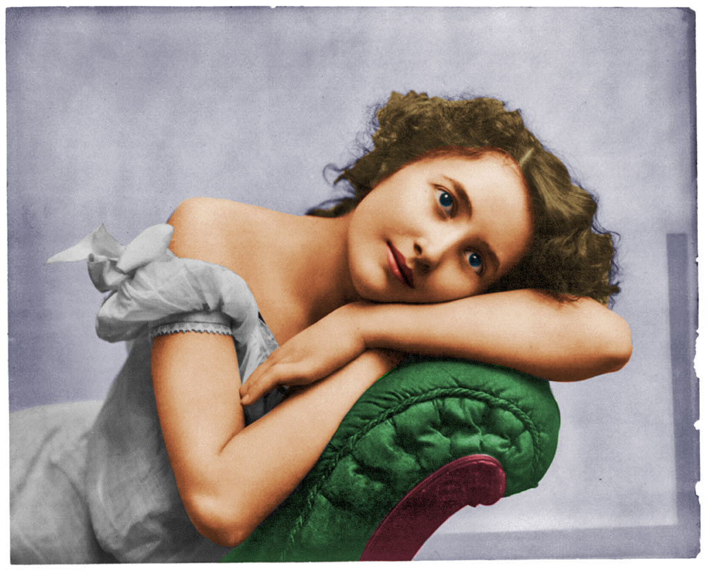 This is a colorized version of Portrait of a Young Woman: c. 1902. View full size.