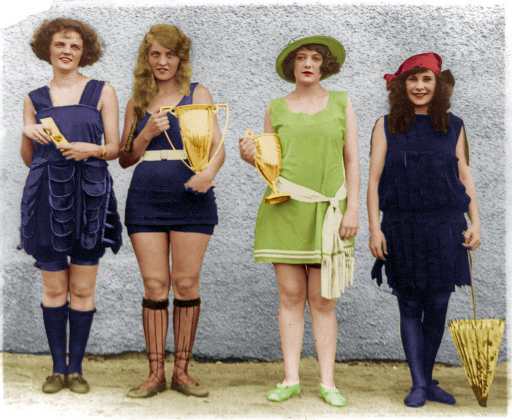 This is a colorized version of Beauty Prize Winners: 1922. View full size.