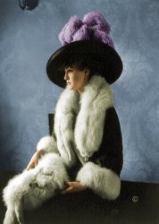 This is a colorized version of Louise Cromwell: 1911. View full size.