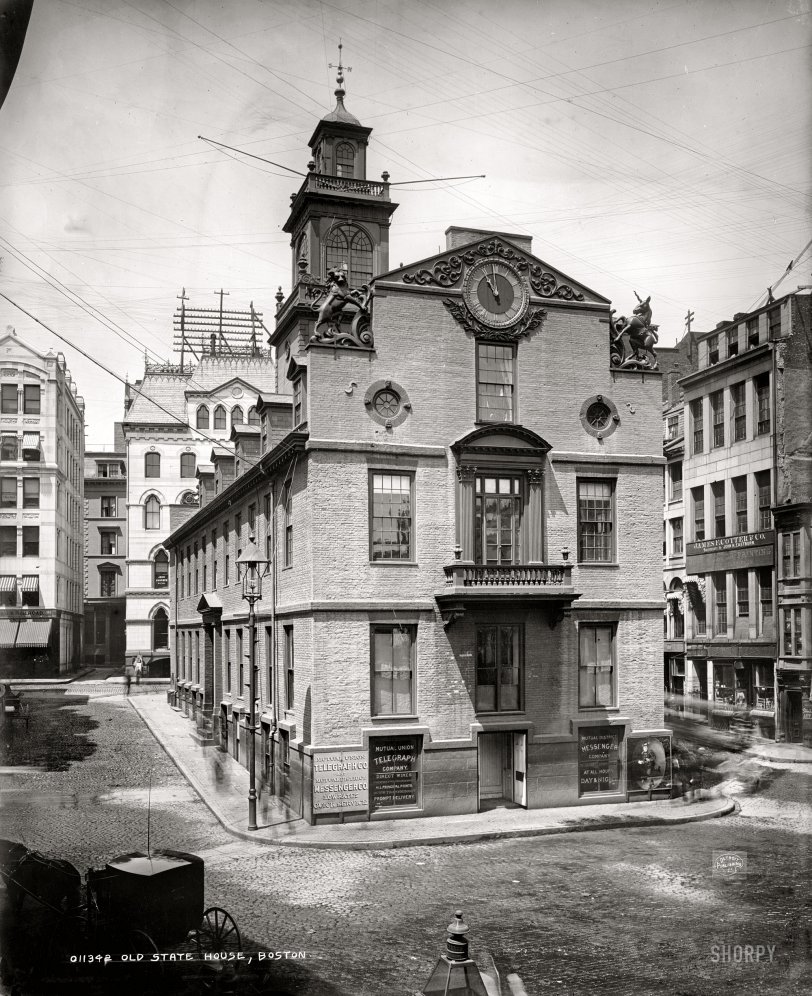 1890s. "Old State House, Boston." Detroit Publishing Co. View full size.

