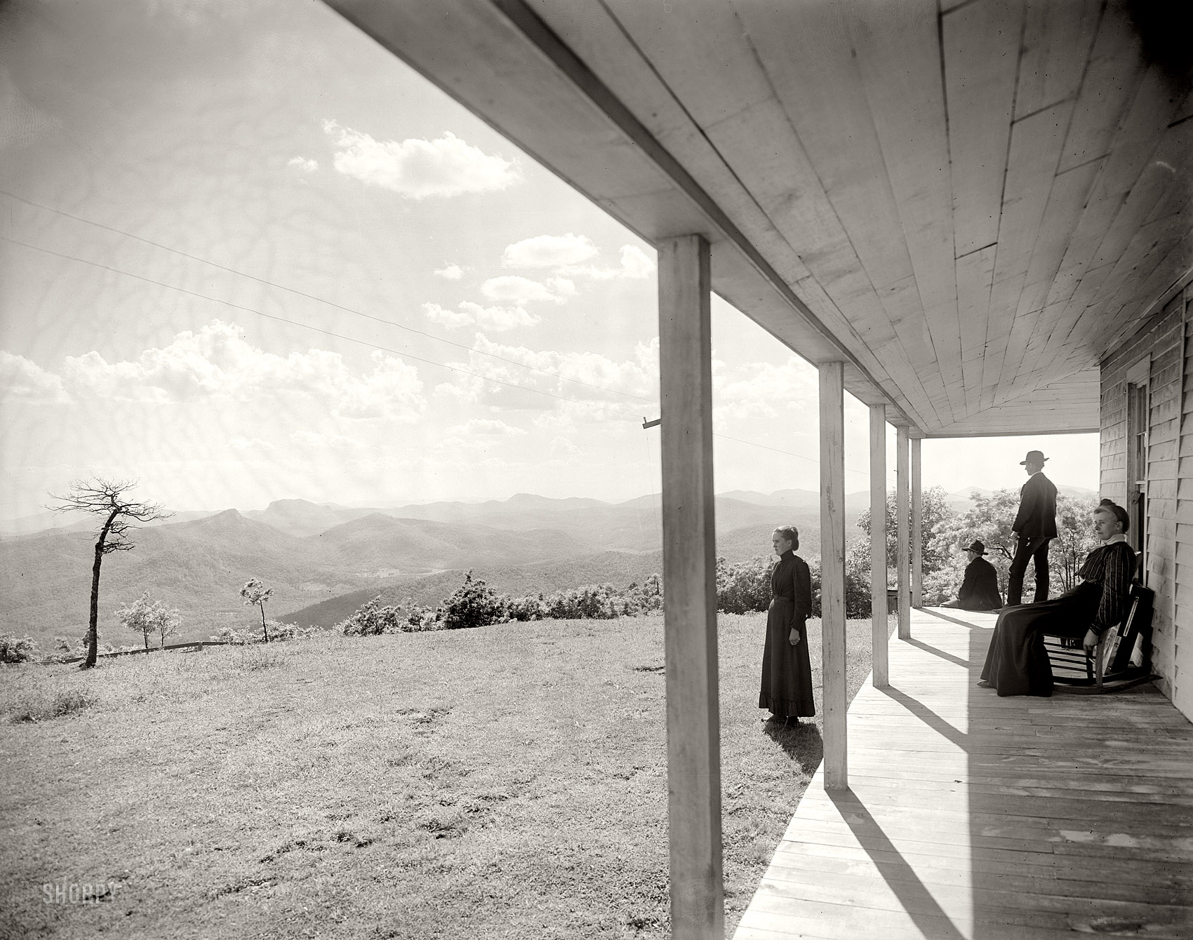 Sapphire, North Carolina, circa 1902. "View from the Lodge on Mount Toxaway." Glass negative by William Henry Jackson, Detroit Publishing Co. View full size.