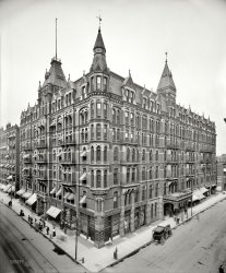 St. Paul, Minnesota, circa 1905. "Ryan Hotel." 8x10 inch dry plate glass negative, Detroit Publishing Company. View full size.