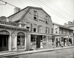Salem, Mass., circa 1906. "The Old Witch House." Spells, signs and portents, with an emphasis on signs. Detroit Publishing glass negative. View full size.