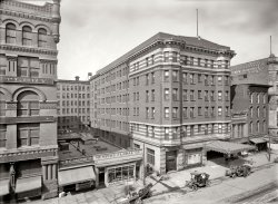 Memphis, Tennessee, circa 1910. "Hotel Gayoso." 8x10 inch dry plate glass negative, Detroit Publishing Company. View full size.