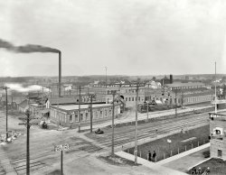 Chelsea, Michigan, circa 1901. "Glazier Stove Company, general view." 8x10 inch dry plate glass negative, Detroit Publishing Company. View full size.