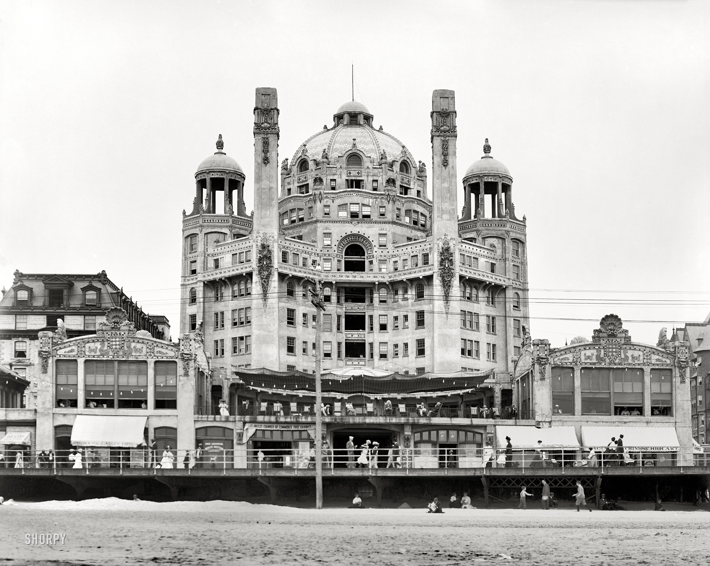 Atlantic City, New Jersey, circa 1908. "Marlborough-Blenheim Hotel." All this needs is some icing and a bride and groom on top. View full size.