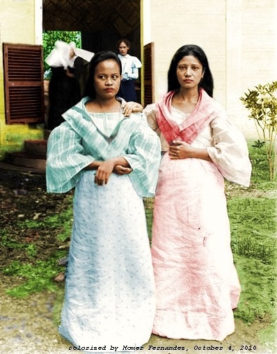 Philippines, 1900. It was originally black and white, but i had it colorized