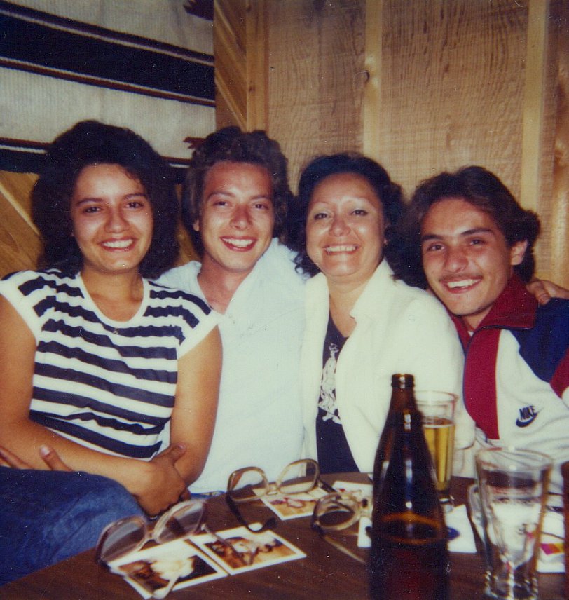 Siblings, Jennie, Ponciano (Steven), Ruth and James Arroyo taken in Laramie, Wyoming, 1981. There is a 25 year age difference between Ruth and James, with 11 children total in the family. The Arroyos are descendants from the first Hispanic settlers in New Mexico and Colorado. View full size.
