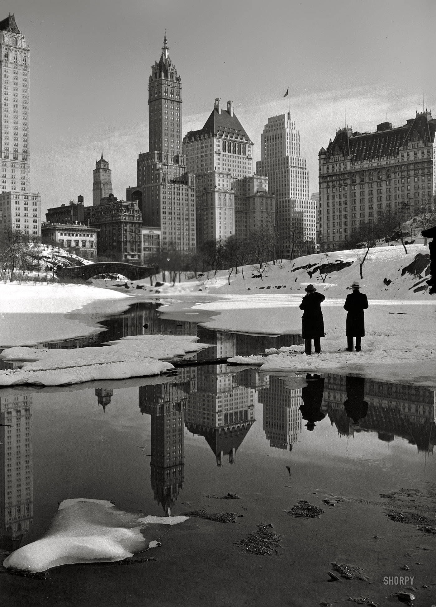 February 12, 1933. "New York City views. Plaza buildings from Central Park." The Savoy Plaza and Plaza hotels. Gottscho-Schleisner photo. View full size.