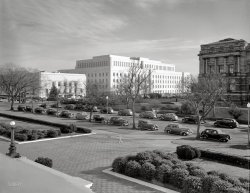Washington, D.C., c. 1939. "Library of Congress annex (John Adams building) and Folger Library from northwest." Photo by Theodor Horydczak. View full size.