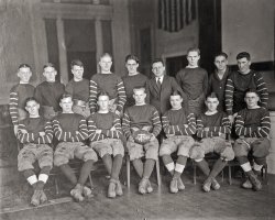 Picture of my grandfathers football team taken 1924 .
