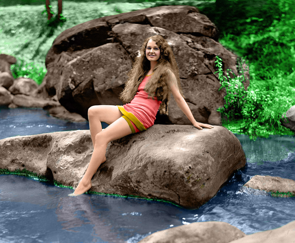 Colorized version of Rock On: 1926. View full size.