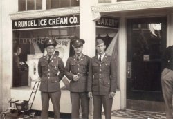 This Arundel Ice Cream was on 36th Street in Hampden, Baltimore Md. My grandmother, Myrtle Rassa, managed the store. She, my mother, and aunt lived in the apartment above the store. View full size.
Baby StrollerI was wheeled around in a baby stroller like that back in the mid 40s. It is made by "Taylor Tot"
(ShorpyBlog, Member Gallery)
