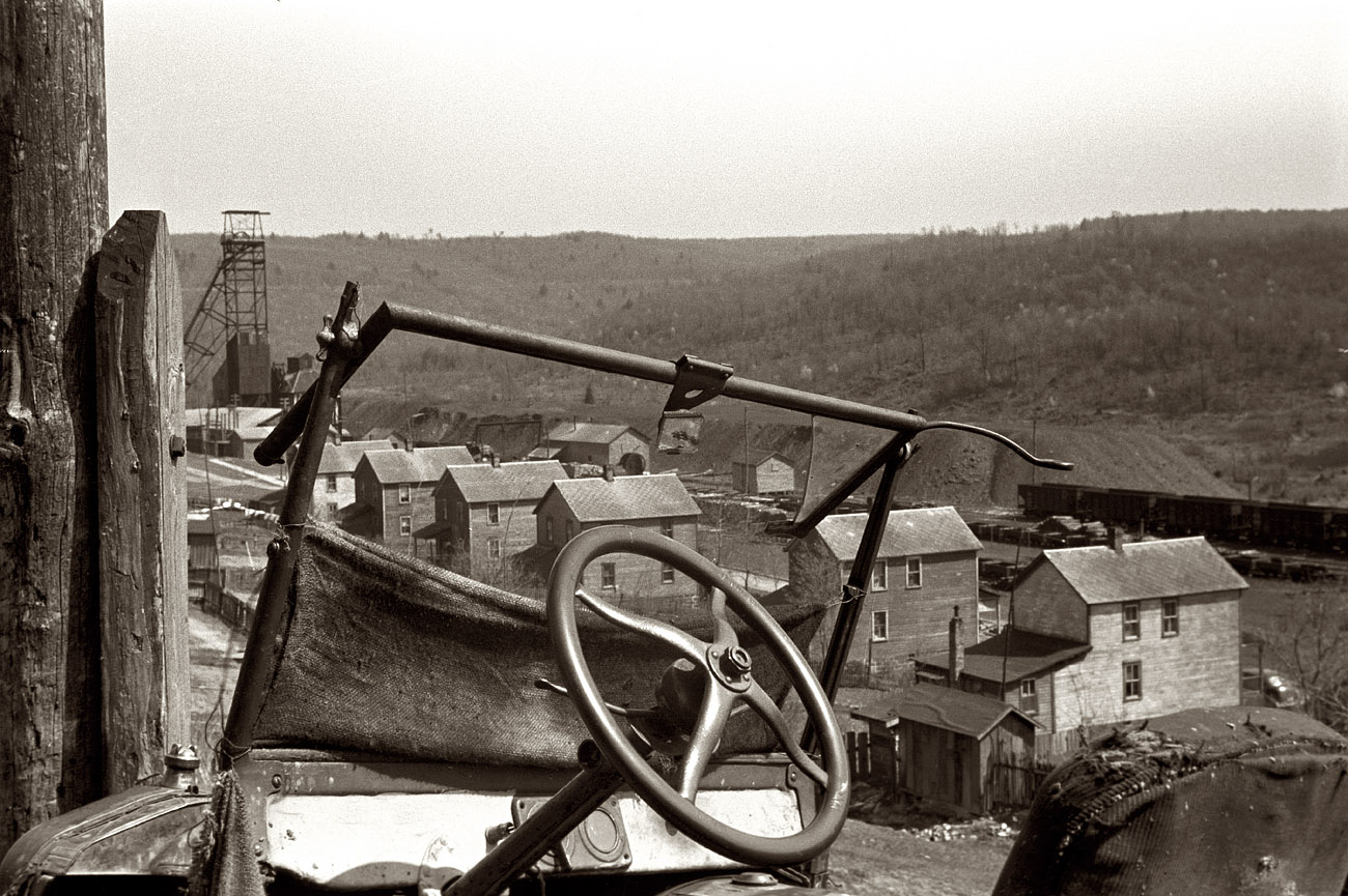 May 1939. The coal company town of Kempton, West Virginia. View full size. 35mm nitrate negative by John Vachon for the Farm Security Administration.