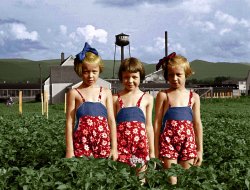 Colorized version of  The Three Graces: 1939. View full size.   