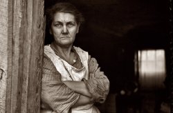 Today, a selection of images by the undeservedly obscure Farm Security Administration photographer Theodor Jung. April 1936. "Wife of rehabilitation client. Jackson County, Ohio." 35mm nitrate negative. View full size.