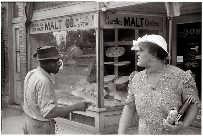 August 1938. "Citizens of Columbus, Ohio." View full size. Photograph by Ben Shahn. Image scanned from 35mm nitrate negative.