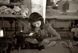 December 1941. "Seamstress in Puerto Rico." 35mm nitrate negative by Jack Delano for the Farm Security Administration. View full size.