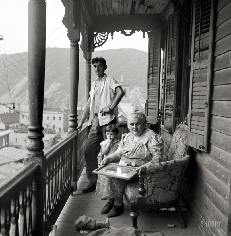 August 1940. "Polish family living on High Street in Mauch Chunk, Pennsylvania." Medium format nitrate negative by Jack Delano for the FSA. View full size.
