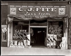 Alabama feed store, March 1936. View full size. Photograph by Walker Evans.