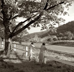 May 1942. Amusement park outside Southington, Connecticut. View full size. Medium-format nitrate negative by Fenno Jacobs, Farm Security Administration.