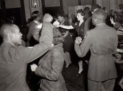 March 1944. St. Patrick's Day dancers at the Washington labor canteen party sponsored by the United Federal Workers of America. View full size. Medium format safety negative by Joseph A. Horne for the Office of War Information.