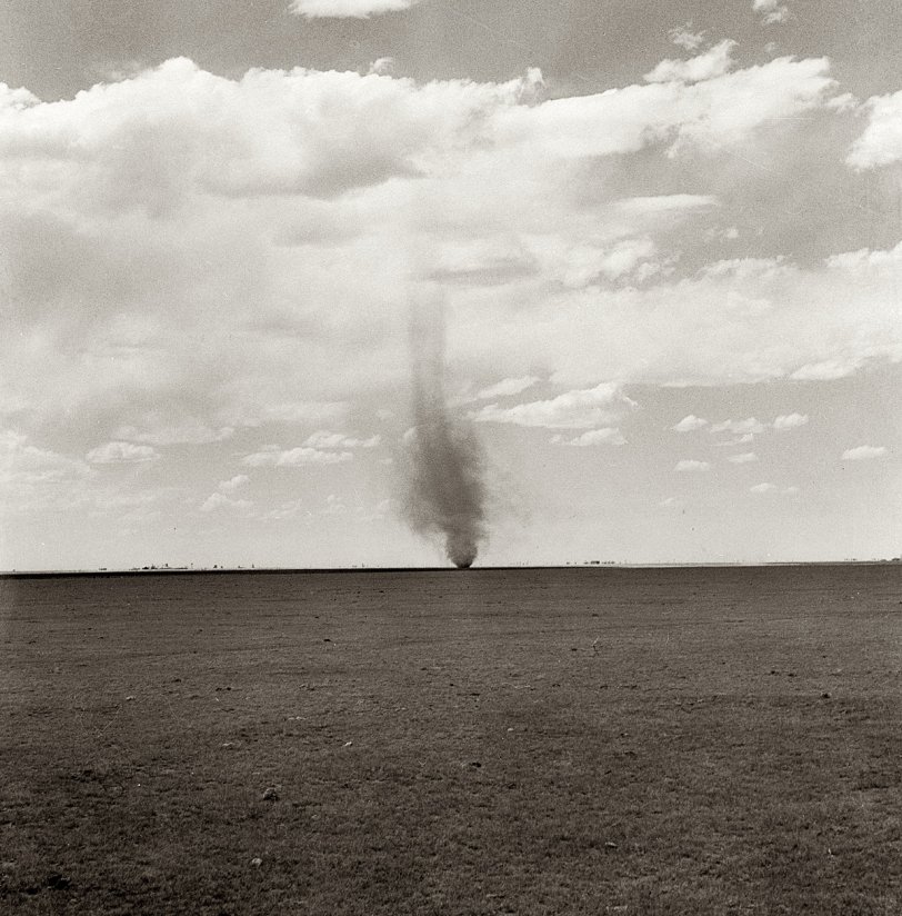1939. "Texas whirlwind." View full size. Nitrate negative by David Myers.